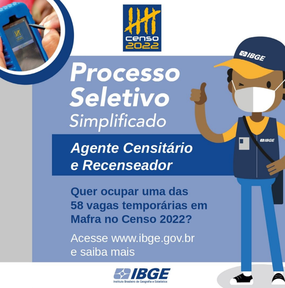 Ibge Abre Vagas Em Mafra Para Processos Seletivos Para Trabalhos No Censo 2022 Rede Nova De 0459